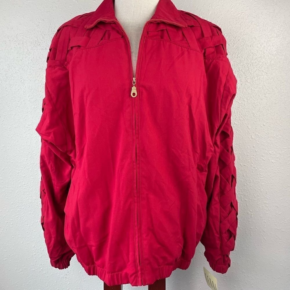 NWT Vintage Teddi Womens Red Light Weight Jacket Size M